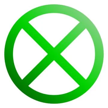 No sign - green thin gradient, isolated - vector Illustrazione stock