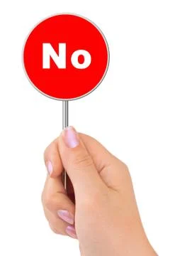 No sign in hand Foto stock