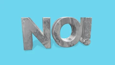 No sign illustration 3d render on blue background Stockillustratie