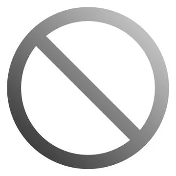 No sign - medium gray thin gradient, isolated - vector Ilustração Stock