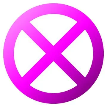 No sign - purple thick gradient, isolated - vector Stock Illustration