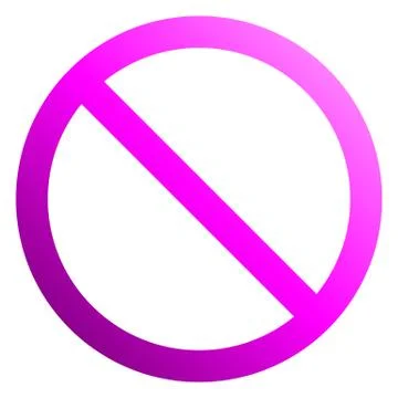 No sign - purple thin gradient, isolated - vector Stock Illustration