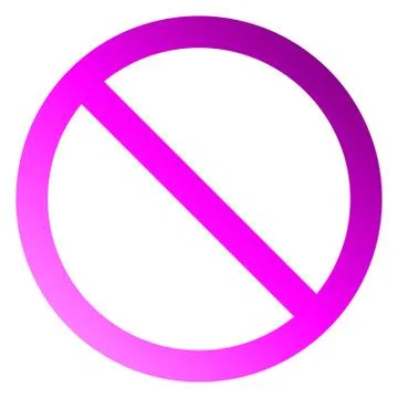 No sign - purple thin gradient, isolated - vector Stock Illustration