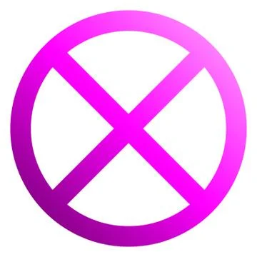 No sign - purple thin gradient, isolated - vector Stock Illustration