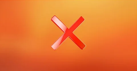 No Sign Red 3d Icon Stock Footage 69728646