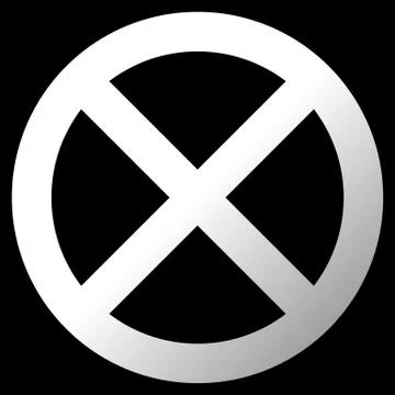 No sign - white thick gradient, isolated - vector Stock Illustration