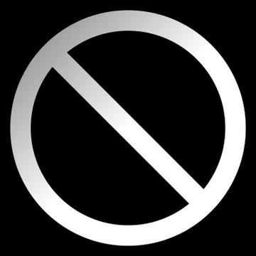 No sign - white thin gradient, isolated - vector Stock Illustration
