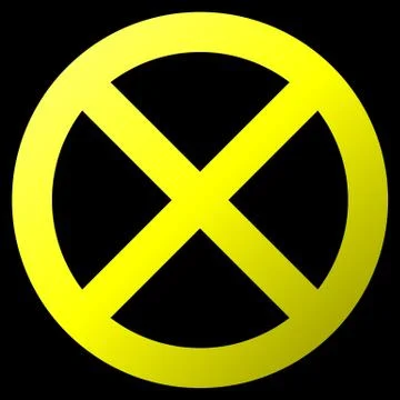 No sign - yellow thick gradient, isolated - vector Stock Illustration