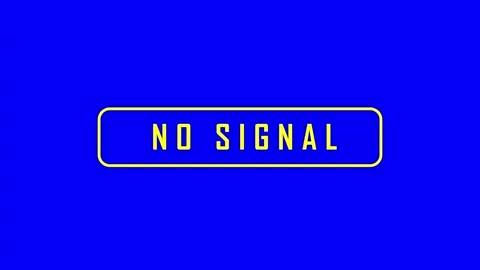 No signal blinking effect on a blue background Stock Footage 263294351