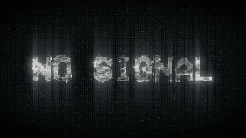 No Signal digital background in VHS glitch style Stock Footage 232993145