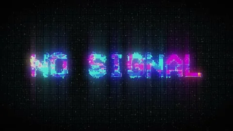 No Signal digital background in VHS glitch style Stock Footage 232993241