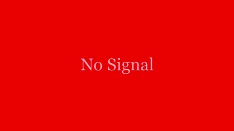 No Signal error message on red background Vidéo 333685429