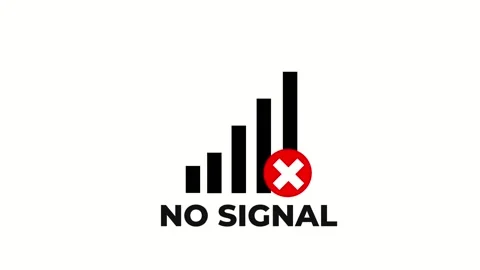 No signal indicator blinking animation on white background Stock Footage 237924982