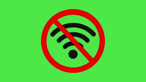 No Signal Network Warning Symbol Loop for Chroma Keying Stock Footage 335538880