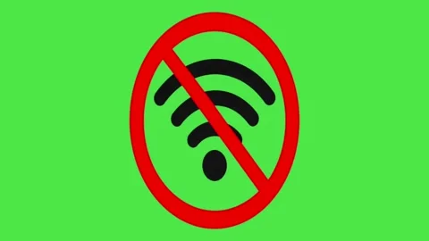 No Signal Network Warning Symbol Loop for Chroma Keying 動画素材 335539095