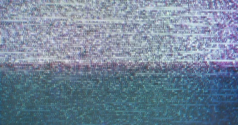 No signal static pattern on a CRT television Stock Footage 326221866
