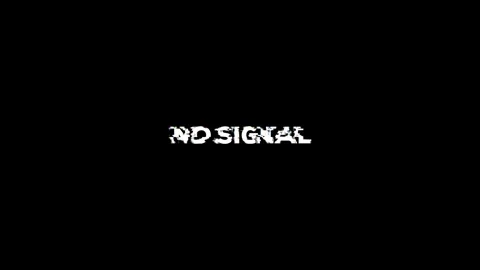 No signal text effect animation with glitch effect Isolated on black background Stock Footage 321118015