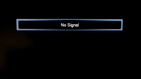 No Signal on TV Screen Stock Footage 71360294