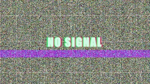 No signal TV screen static noise glitch and digital signal distortion Stock Footage 346863359