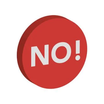 No simple button alert Stock Illustration