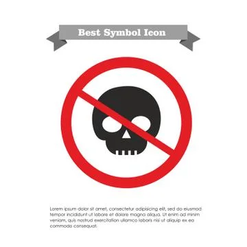 No skull icon 스톡 일러스트