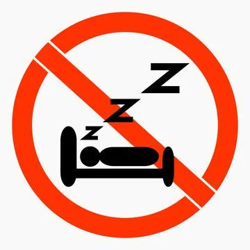 No sleep. Stock Illustration