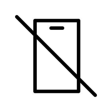 No smart phone allowed. Vector. Stock Illustration