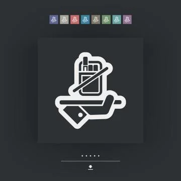 No smoke icon Stock Illustration