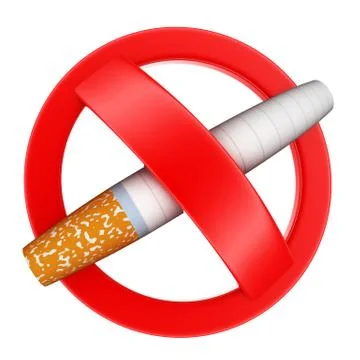 No smoke on white background (done in 3d) Stock Illustration