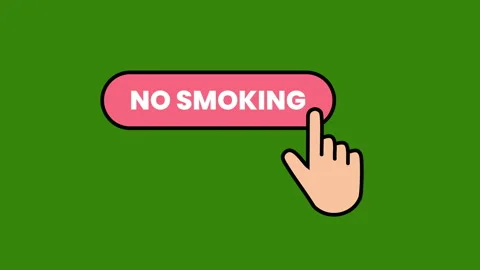 No smoking call to action red button. Button Animation Video stock 293703522