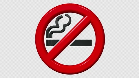 No Smoking Cigarette Icon Loop With Alpha Channel 動画素材 242096938