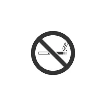 No smoking icon flat Stock Illustration