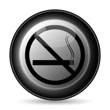 No smoking icon. Internet button on white background.. Stock Illustration