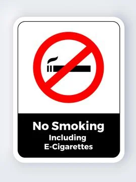 No Smoking Including E-Cigarettes Sign Symbol Pictogram イラスト素材