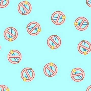 No smoking information vector seamless pattern 스톡 일러스트