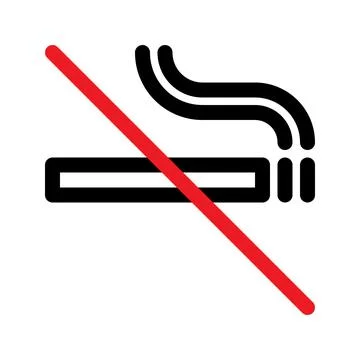 No smoking line icon. Vector graphics Stock Illustration