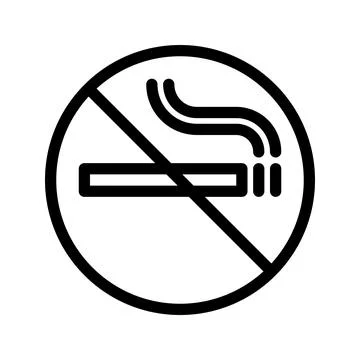 No smoking line icon. Vector graphics Stock Illustration