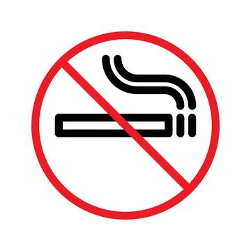No smoking line icon. Vector graphics. Stock Illustration