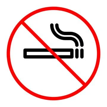 No smoking line icon. Vector graphics Stock Illustration