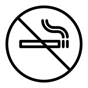 No smoking line icon. Vector graphics Stock Illustration