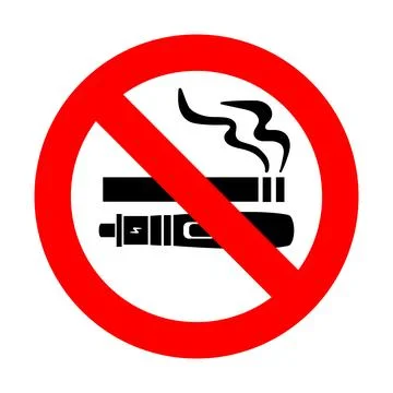 No smoking no vaping sign. Stock Illustration