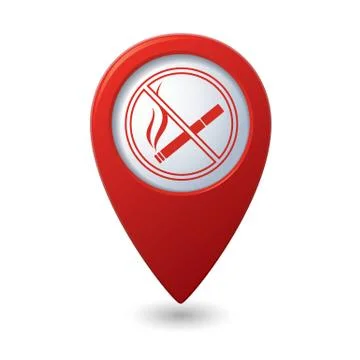 NO smoking RED pointer Stock Illustration