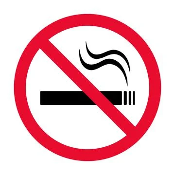 No smoking red sign vector image Stock Illustration