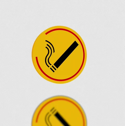 No smoking sign graphics. Alpha Video stock 171550085