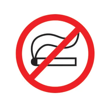 No smoking sign icon vector illustration eps Stock Illustration