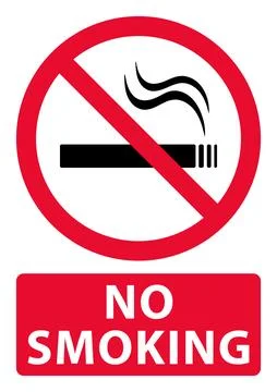 No smoking sign with text vector Stock Illustration