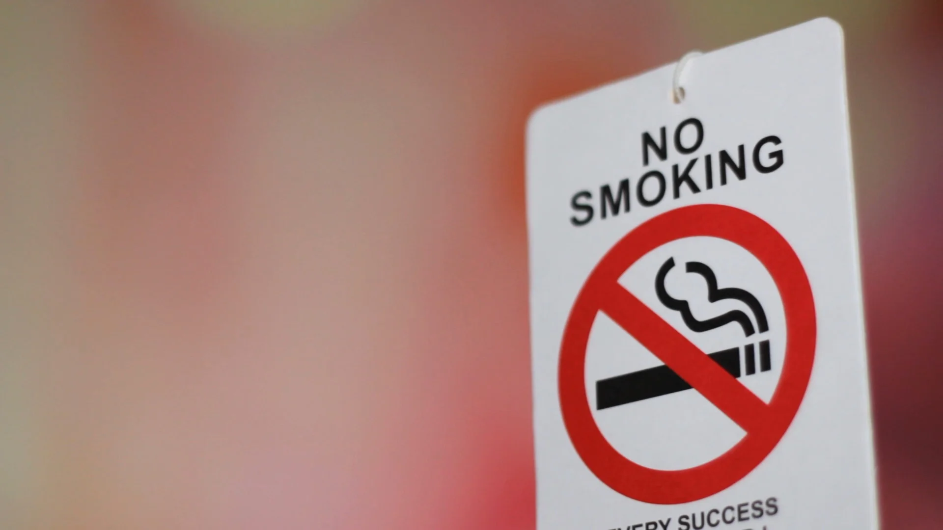 No Smoking Sign,Bokeh background | Stock Video | Pond5