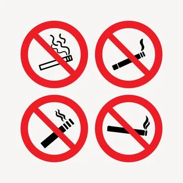 No Smoking Signs. Suitable for Many Purposes. No Smoking sign icon Stock Illustration