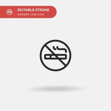 No Smoking Simple vector icon. Illustration symbol design template for web mo Stock Illustration