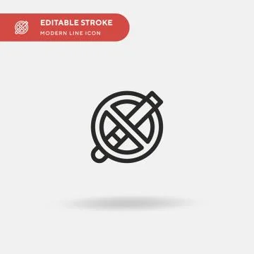 No Smoking Simple vector icon. Illustration symbol design template for web mo Stock Illustration